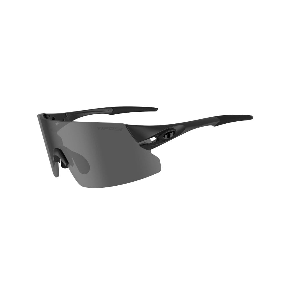 Tifosi Rail XC Interchangeable Lens Sunglasses - Blackout - Blackout / Includes - Smoke - AC Red - Clear Lens