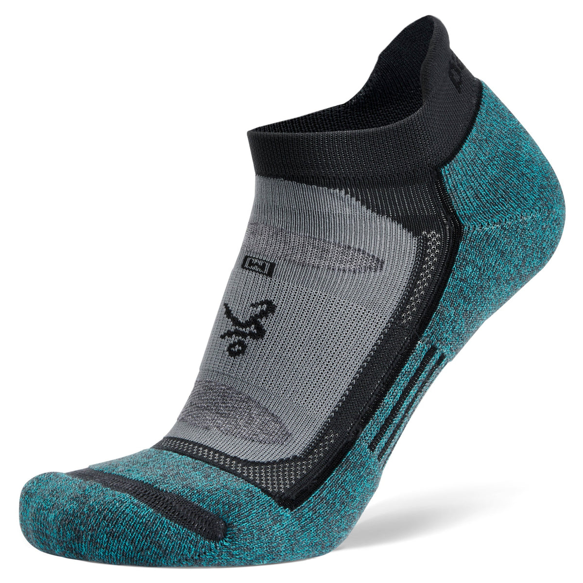 Balega Blister Resist No Show socks in Grey/Blue
