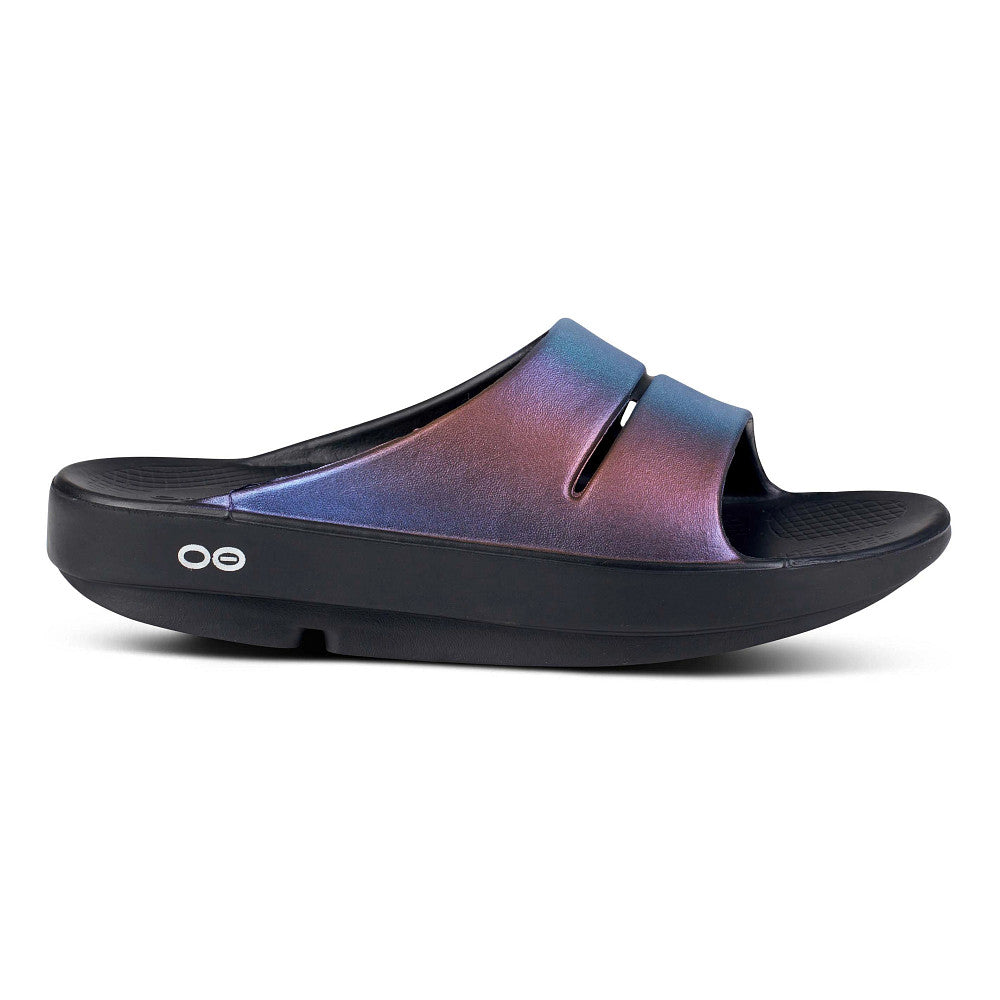 Oofos Oolala Luxe Women's - Midnight spectre slide