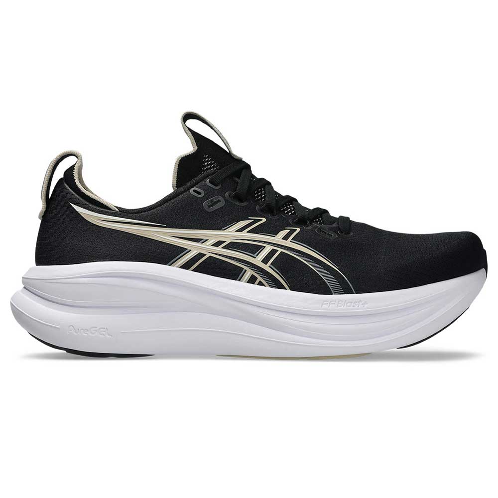 Men's ASICS Gel Nimbus 28 Wide - Black/Feather Grey