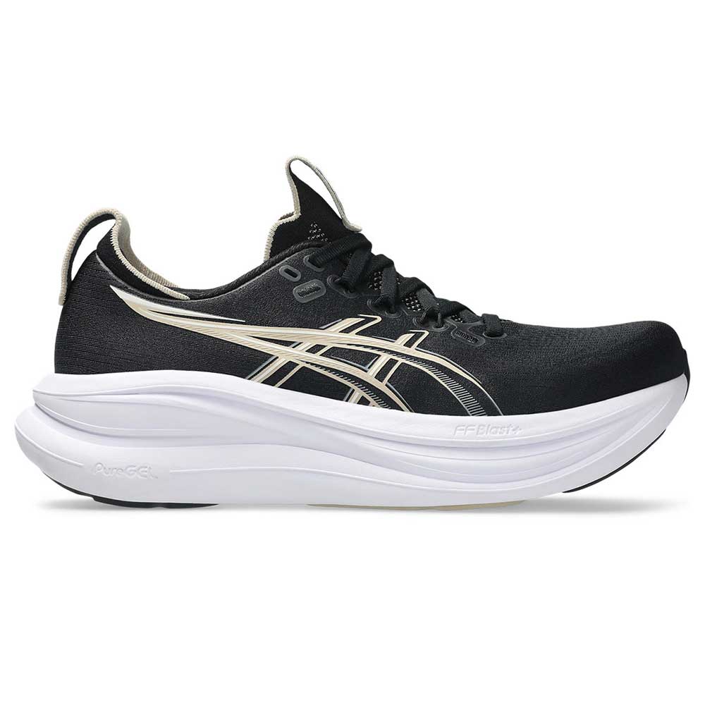 Women's ASICS Gel Nimbus 28 Wide - Black/Feather Grey