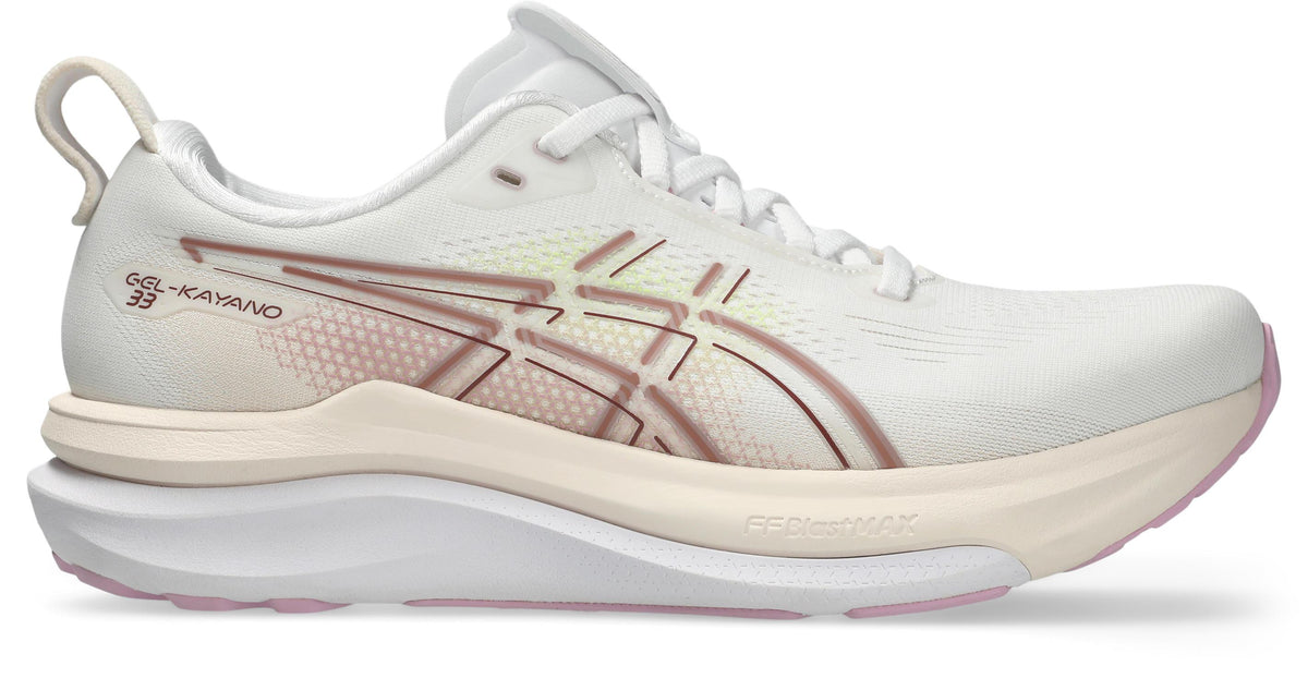 Women's Asics Gel Kayano 33 - White/ Hazy Lilac