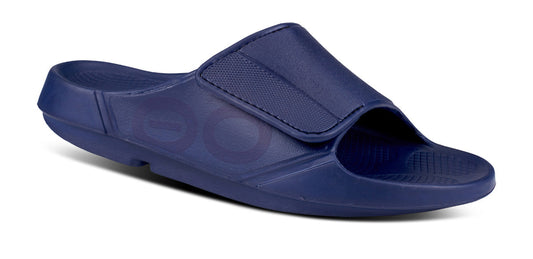 Oofos Ooahh Sportflex Slides - Navy