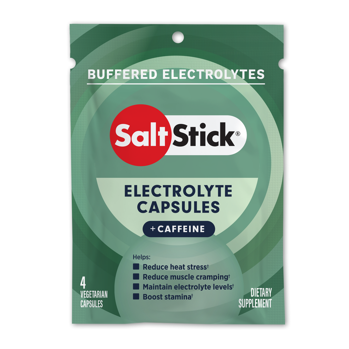 SaltStick electrolyte capsules with caffeine - 4 capsule packet