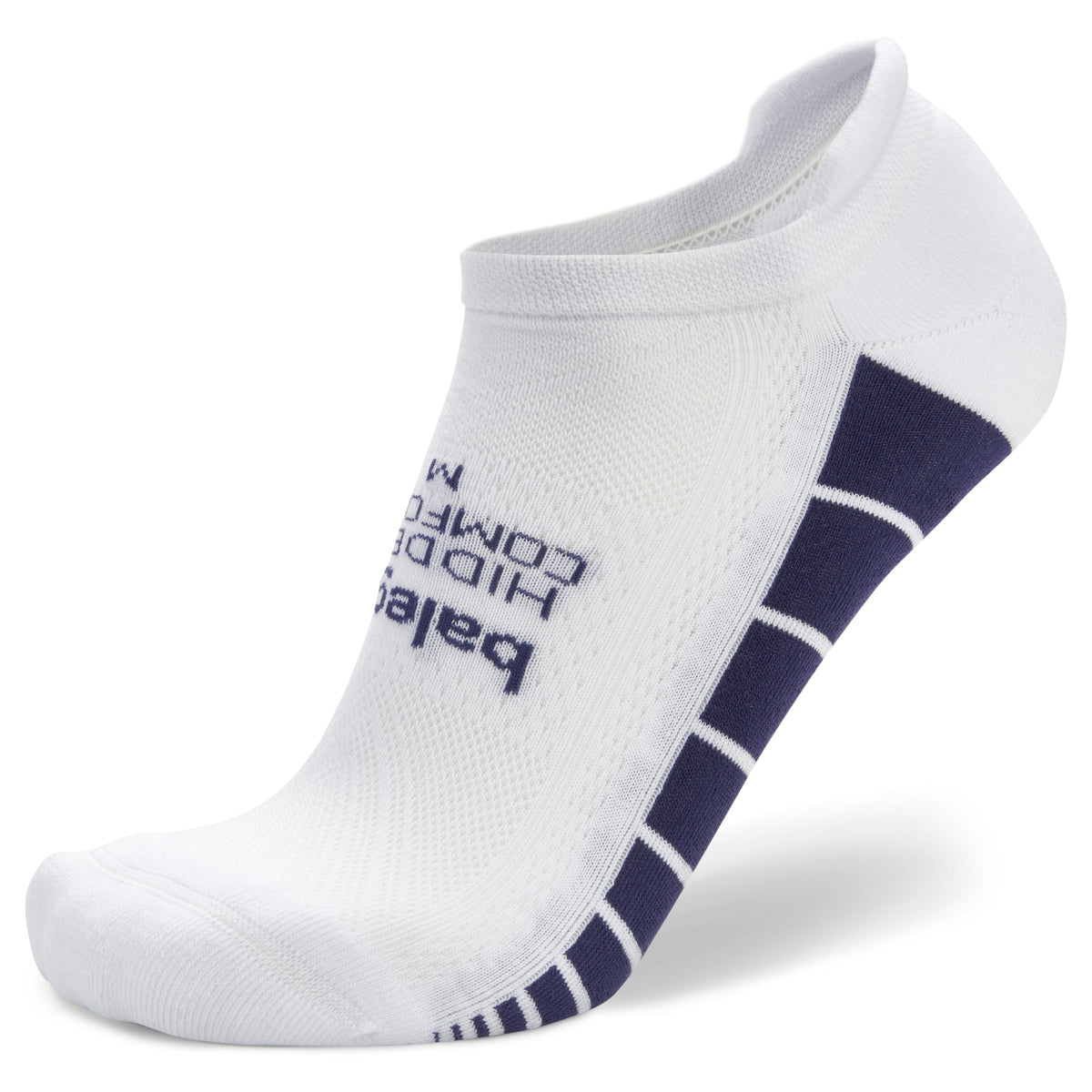 Balega Hidden Comfort No Show socks in White Skipper