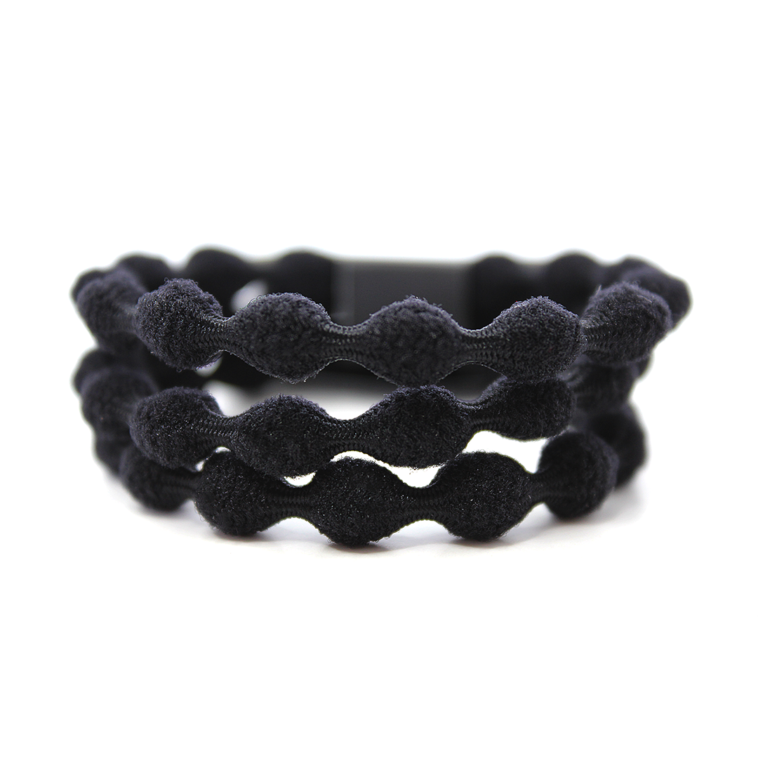 Caterpy No-Crease Hair Ties - 3-Pack - Black