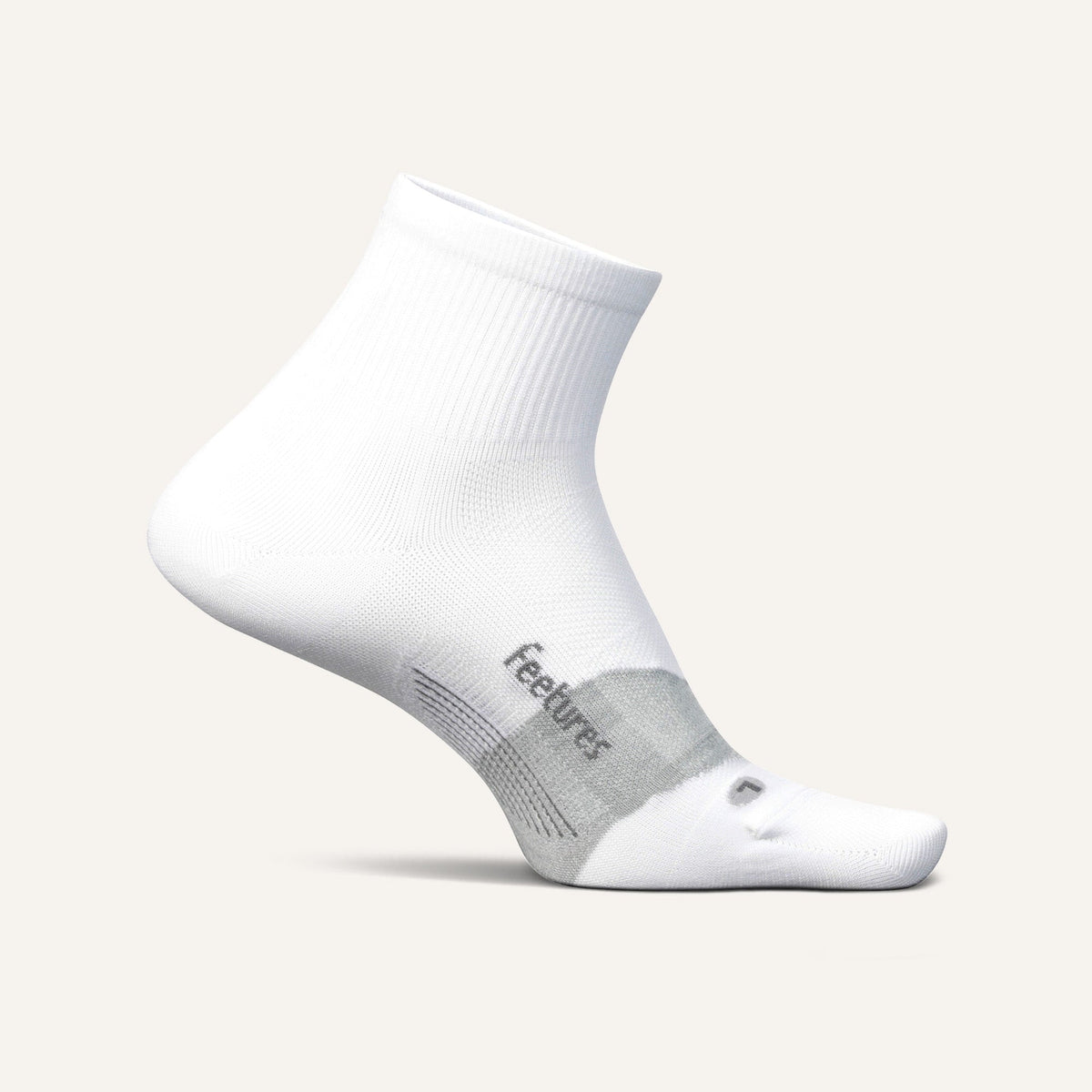 Feetures Elite Ultra Light Quarter Socks - White