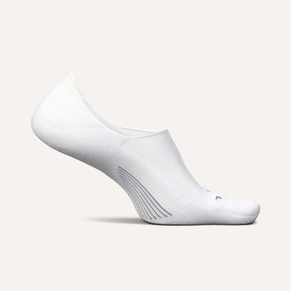 Feetures Elite Invisible Light Cushion Socks - White