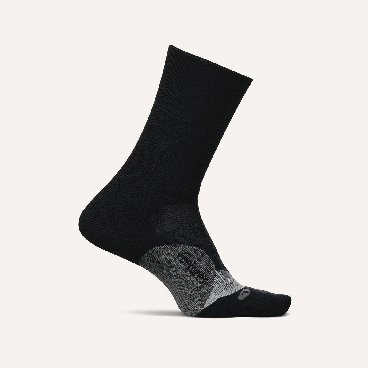 Feetures Elite Light Cushion Mini Crew Socks - Black