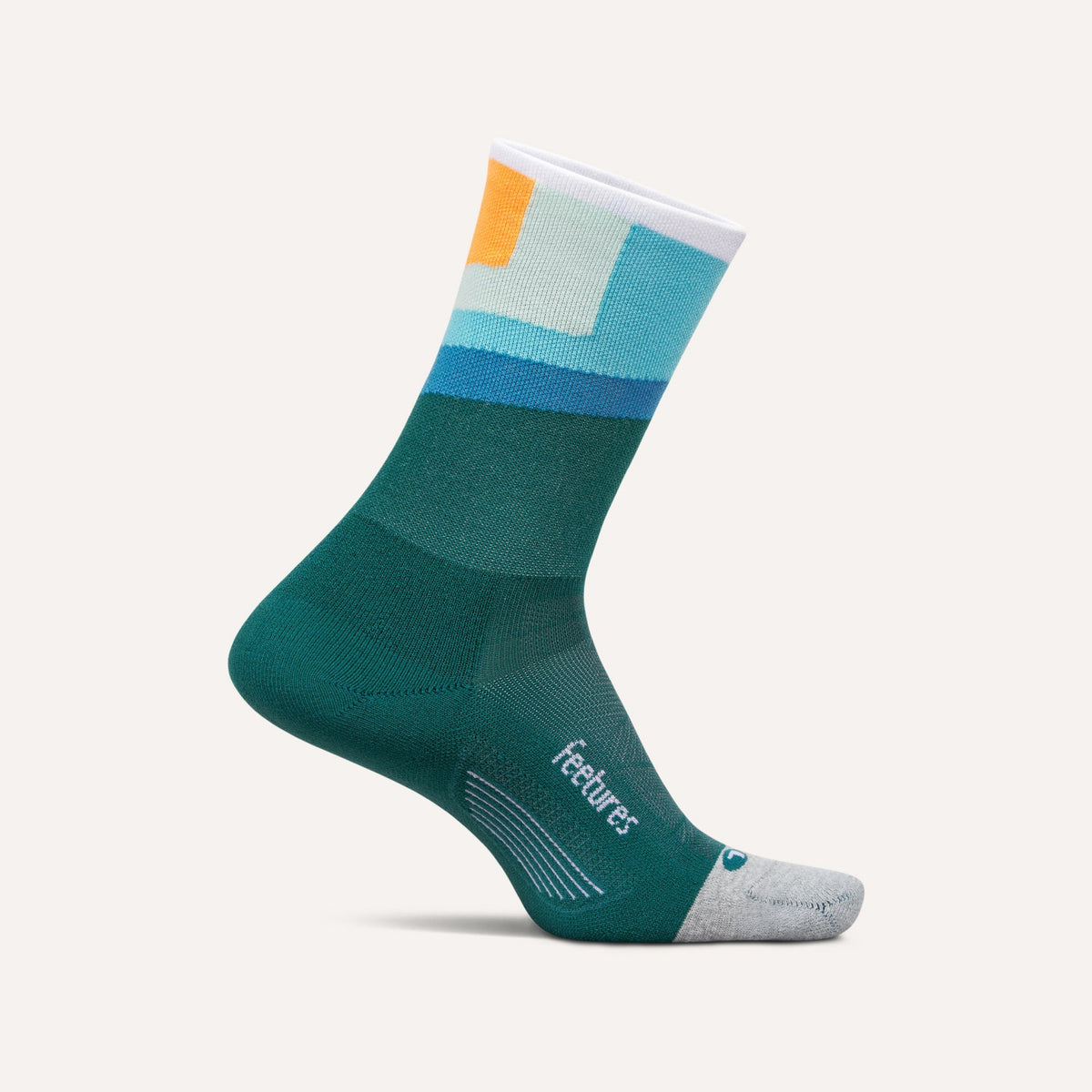 Feetures Elite Light Cushion Mini Crew Socks - Breezy Court