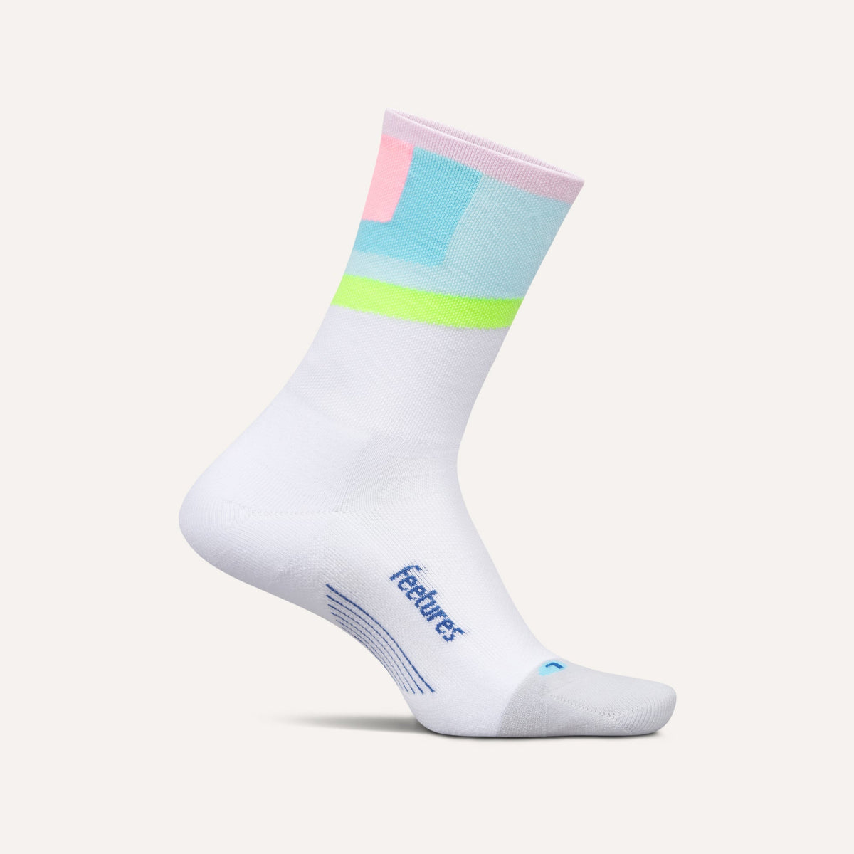 Feetures Elite Light Cushion Mini Crew Socks - Candy Court