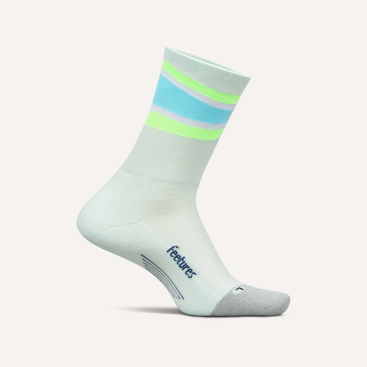 Feetures Elite Light Cushion Mini Crew Socks - Mint Bounce