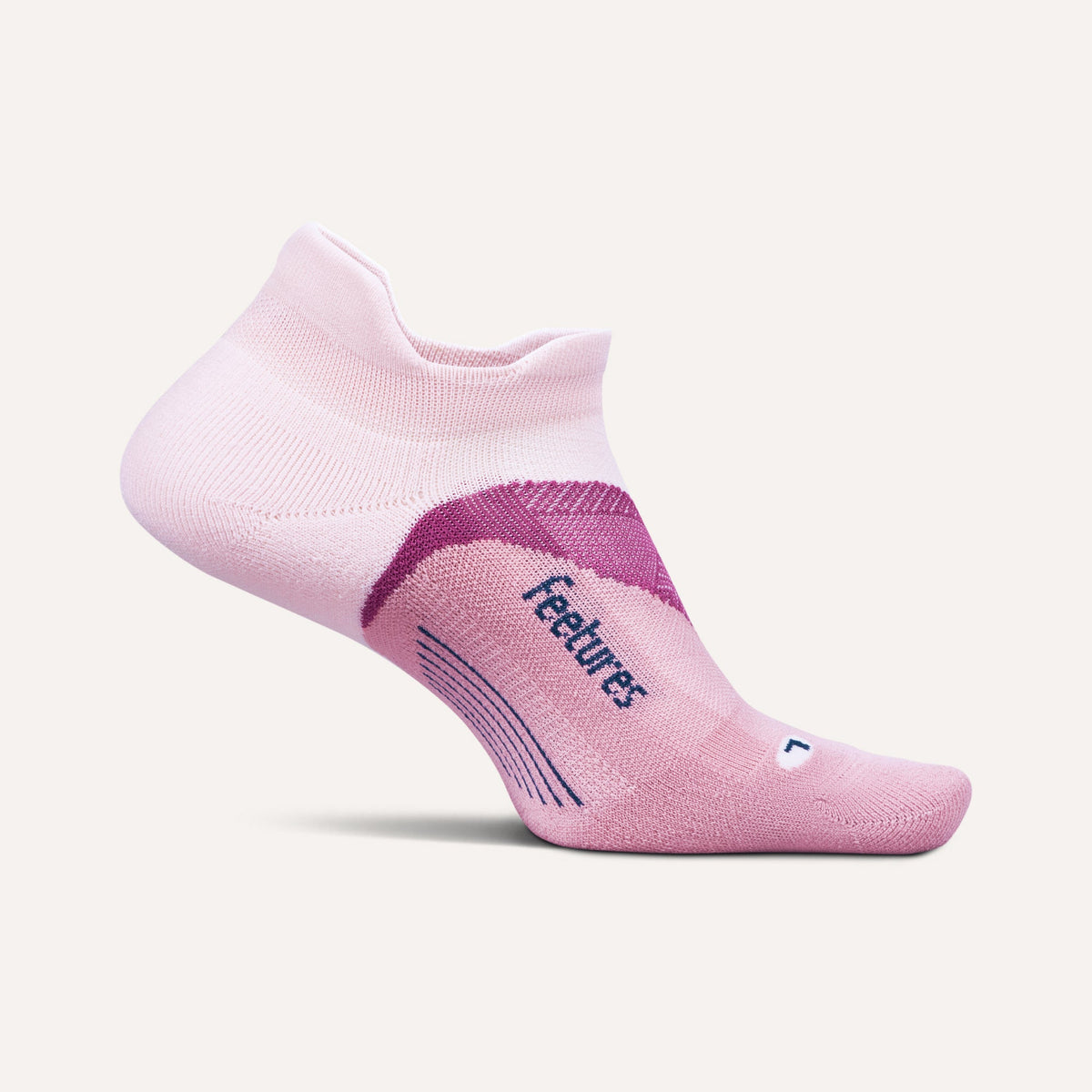 Feetures Elite Light Cushion Tab Socks - Pink Salt