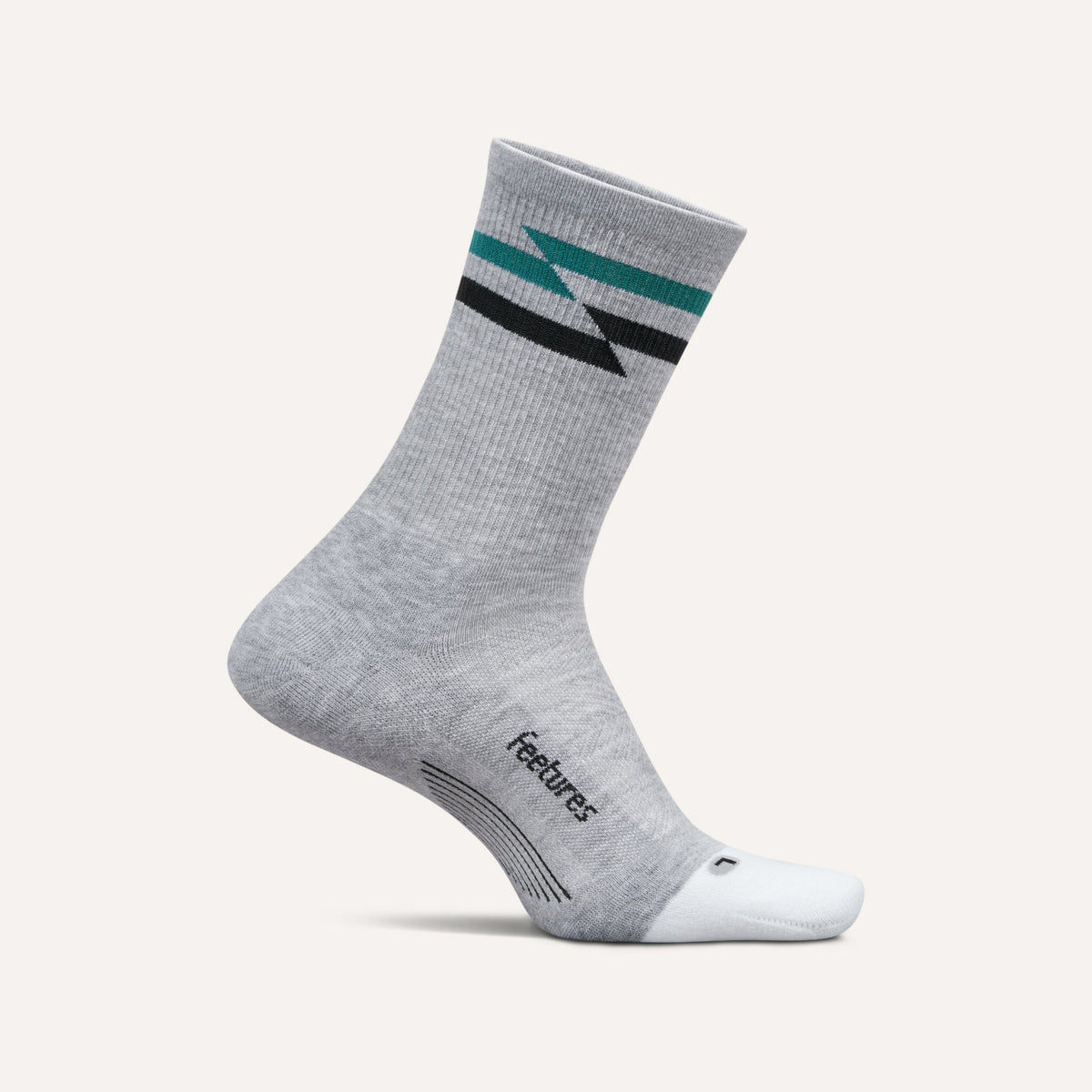 Feetures Elite Max Cushion Mini Crew Socks - Gray Track