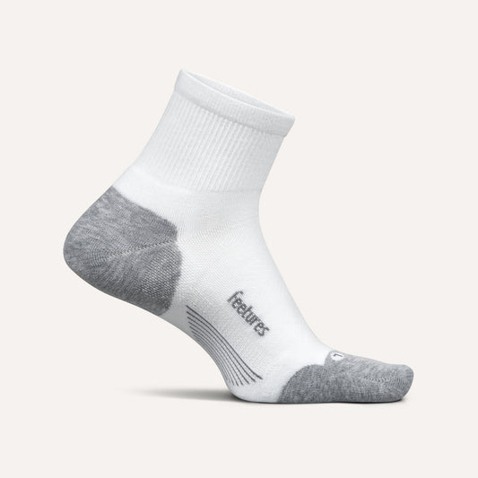 Feetures Elite Max Cushion Quarter Socks - White