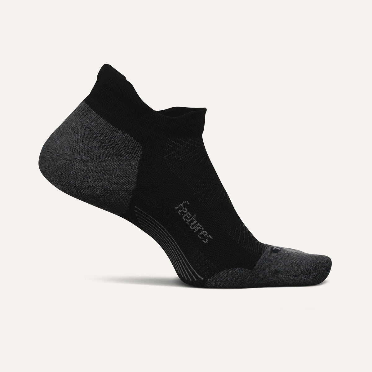 Feetures Elite Max Cushion Tab Socks - Black