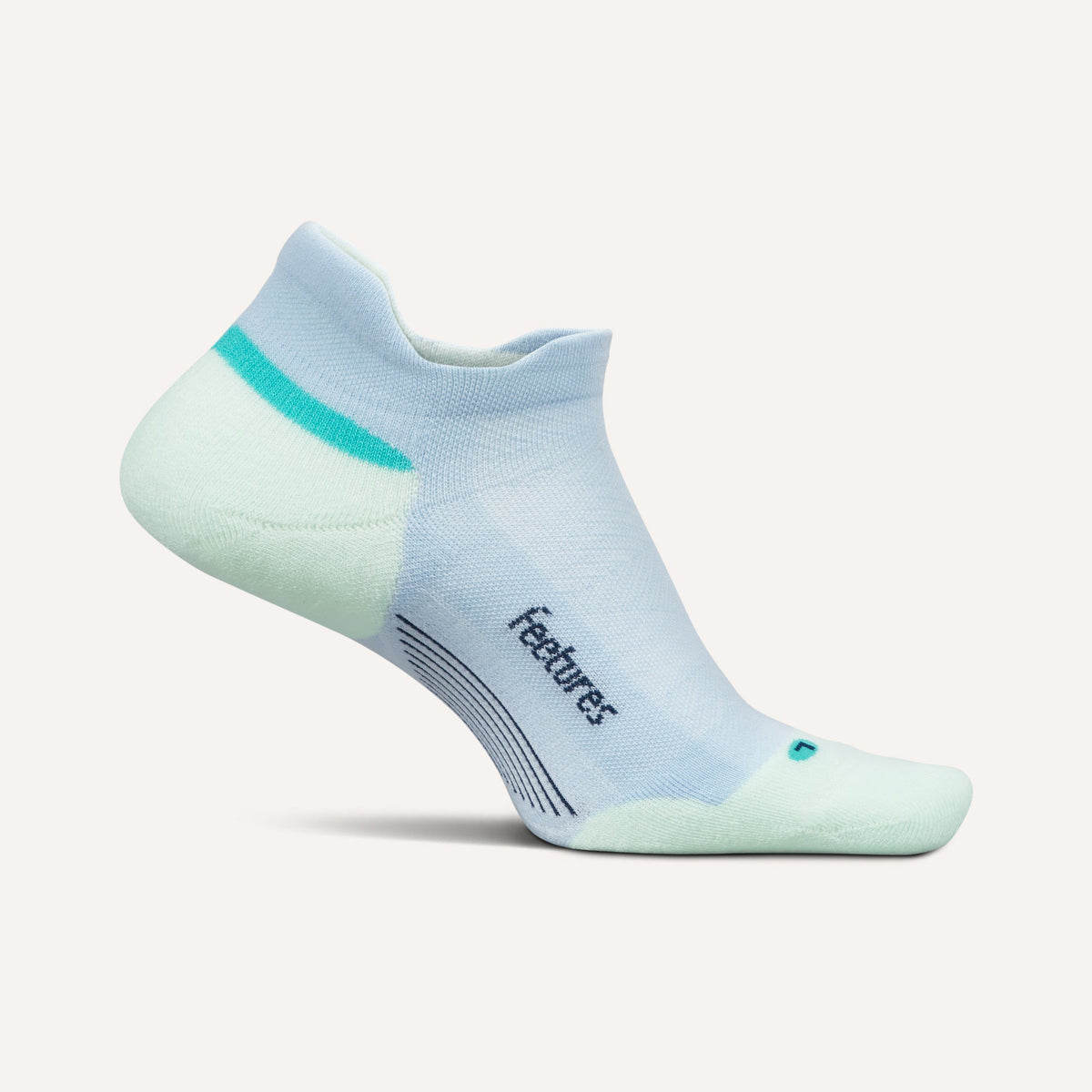 Feetures Elite Max Cushion Tab Socks - Glacier Mist
