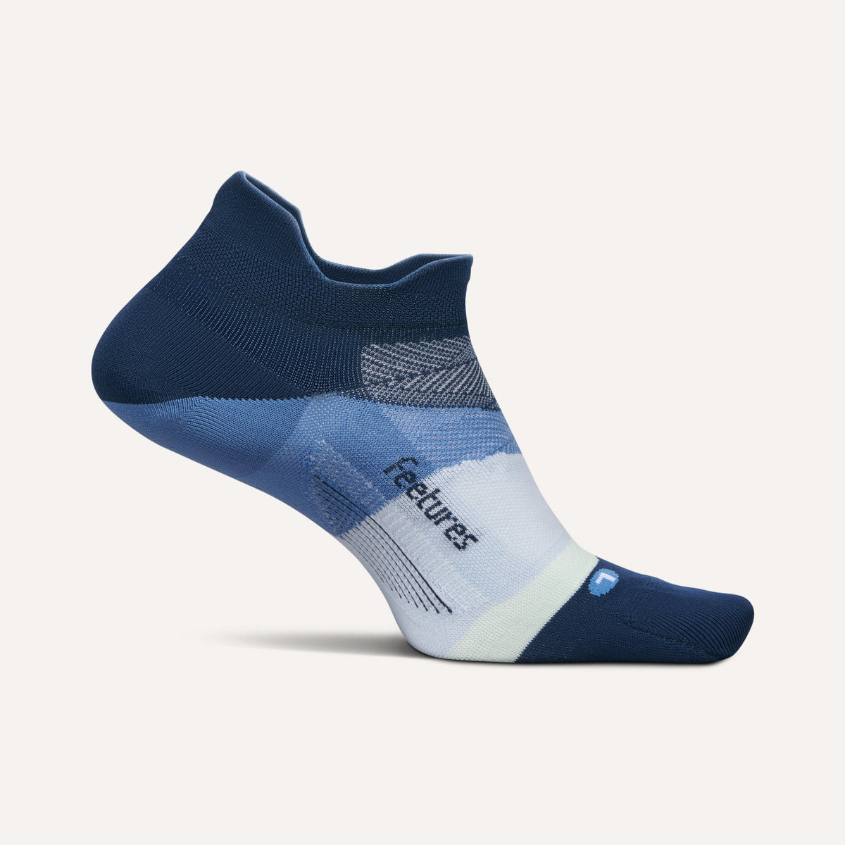Feetures Elite Ultra Light Tab Socks - Blue Wave