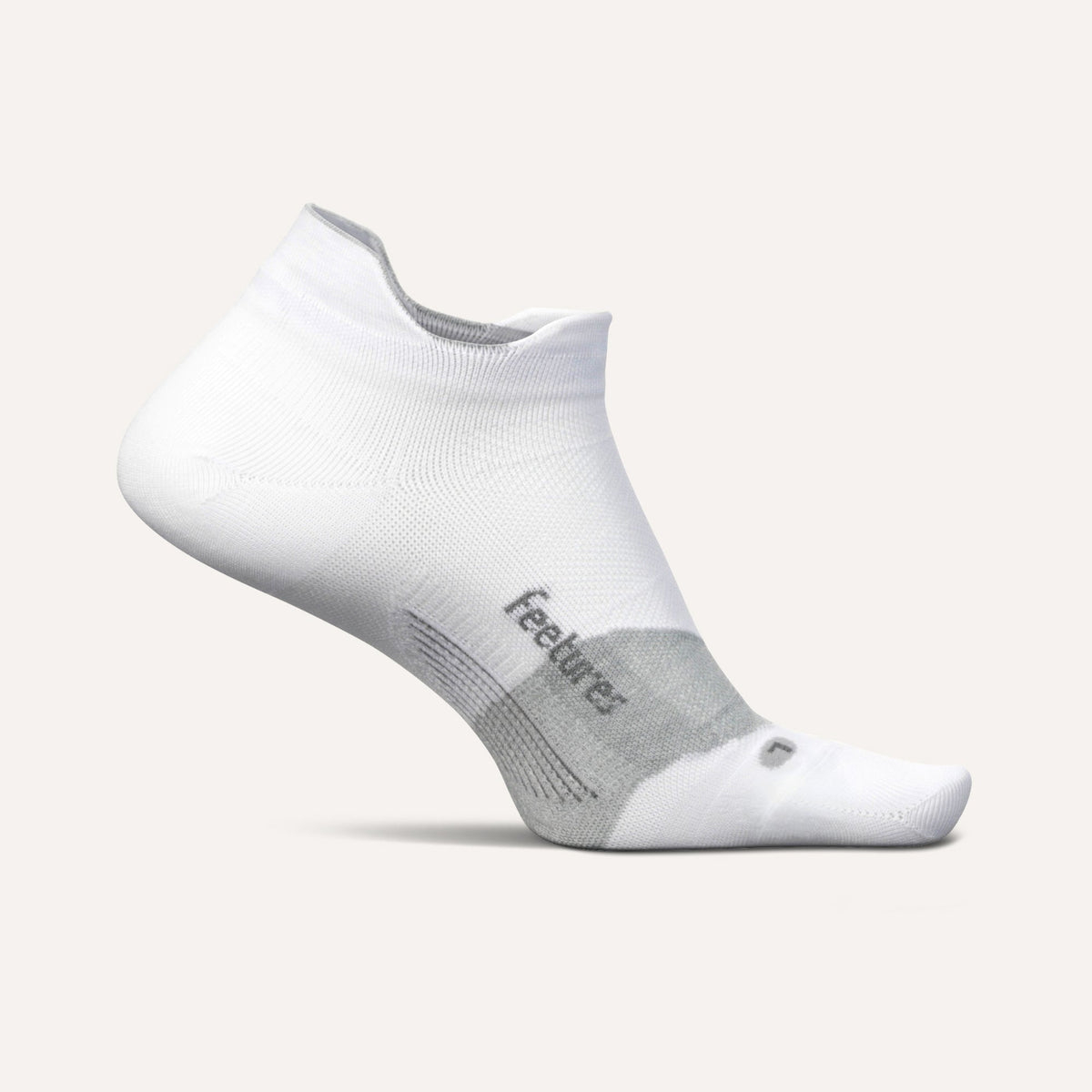 Feetures Elite Ultra Light Tab Socks - White