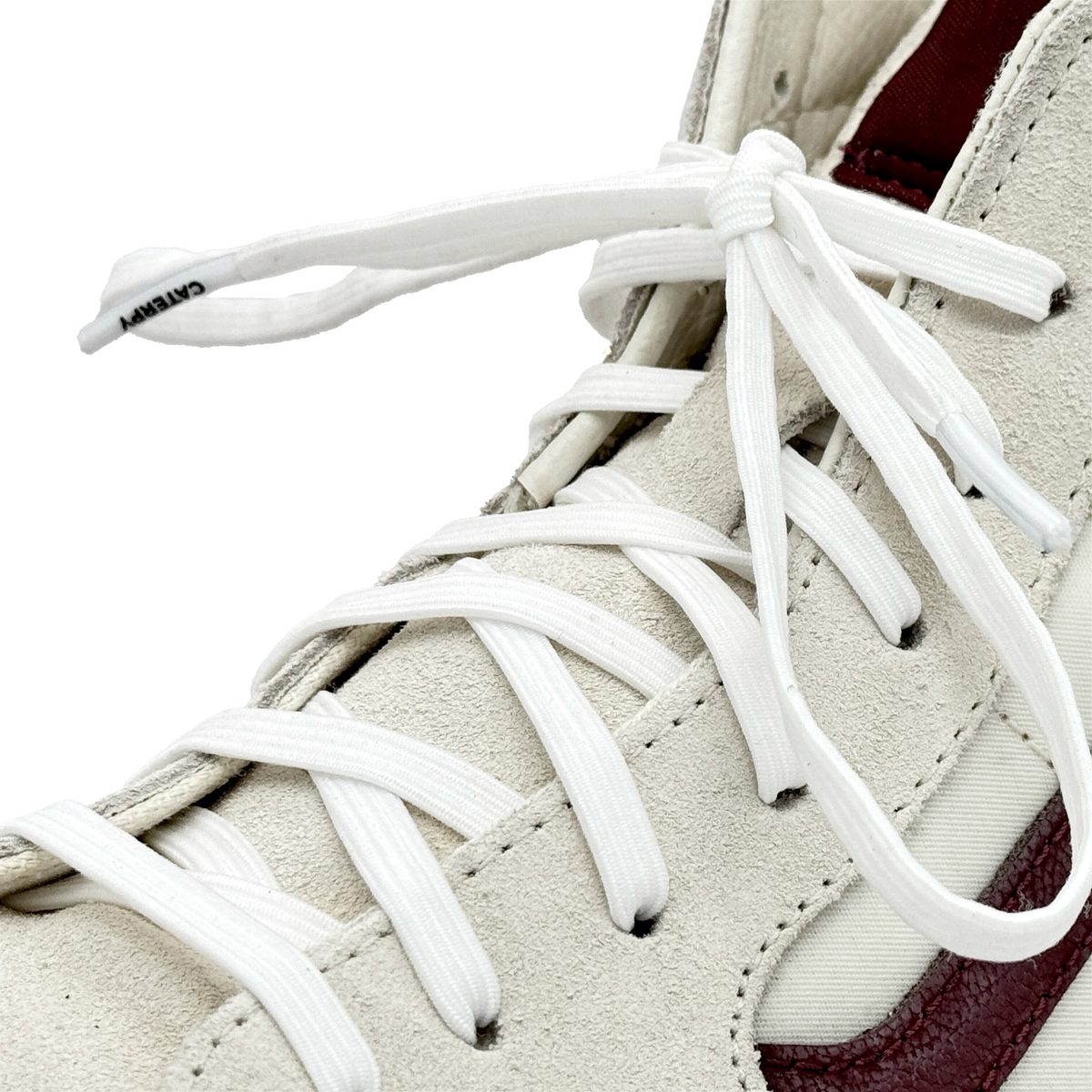 Caterpy Air Elastic Shoelaces - Air 2.0 - Silky White - XL: 54in (137cm)