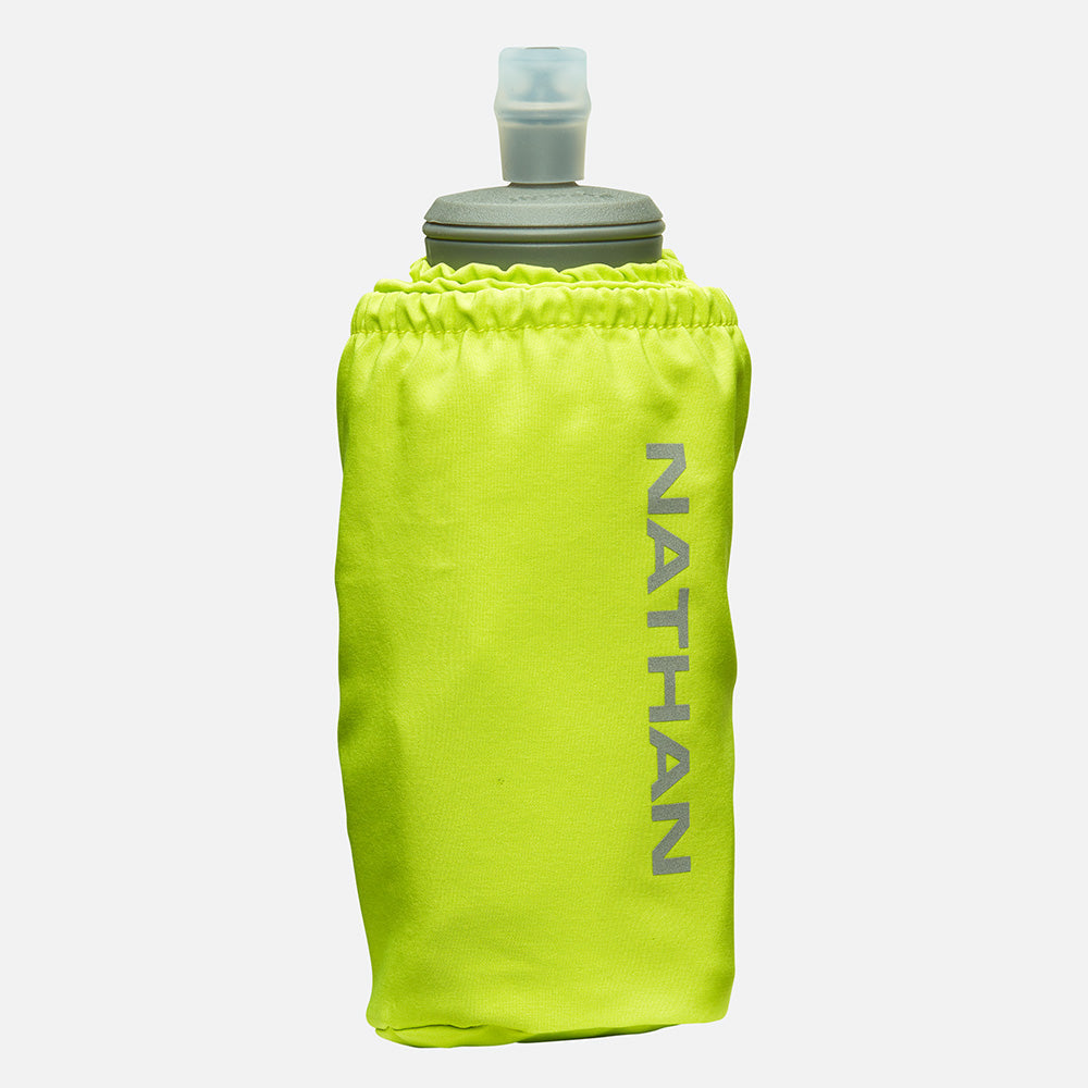 Nathan Pinnacle 18 oz Handheld Flask - Finish lime/ Reflective silver