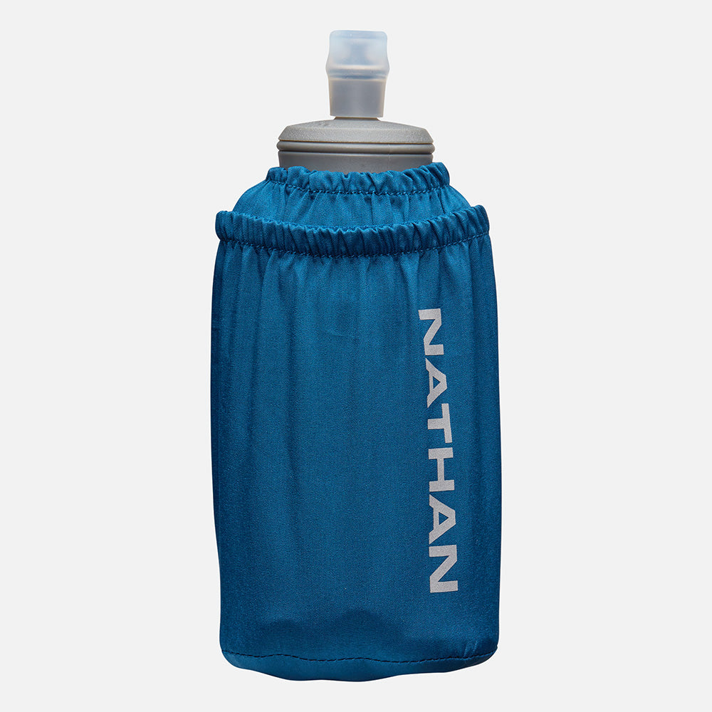 Nathan Pinnacle 18 oz Handheld Flask - Sailor blue/ Reflective silver
