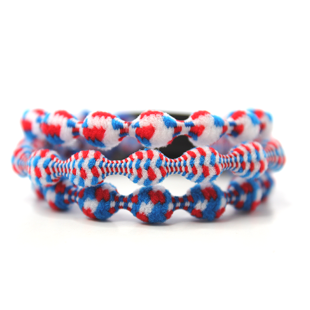 Caterpy No-Crease Hair Ties - 3-Pack - Patriot