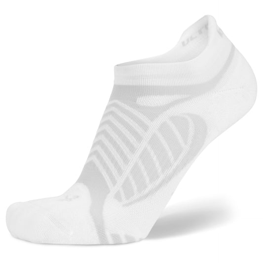 Balega Ultralight No Show socks in White/Grey