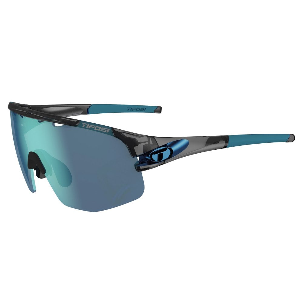 Tifosi Sledge Lite Interchangeable Lens Sunglasses - Crystal Smoke - Crystal Smoke / Includes - Clarion Blue - AC Red - Clear Lens
