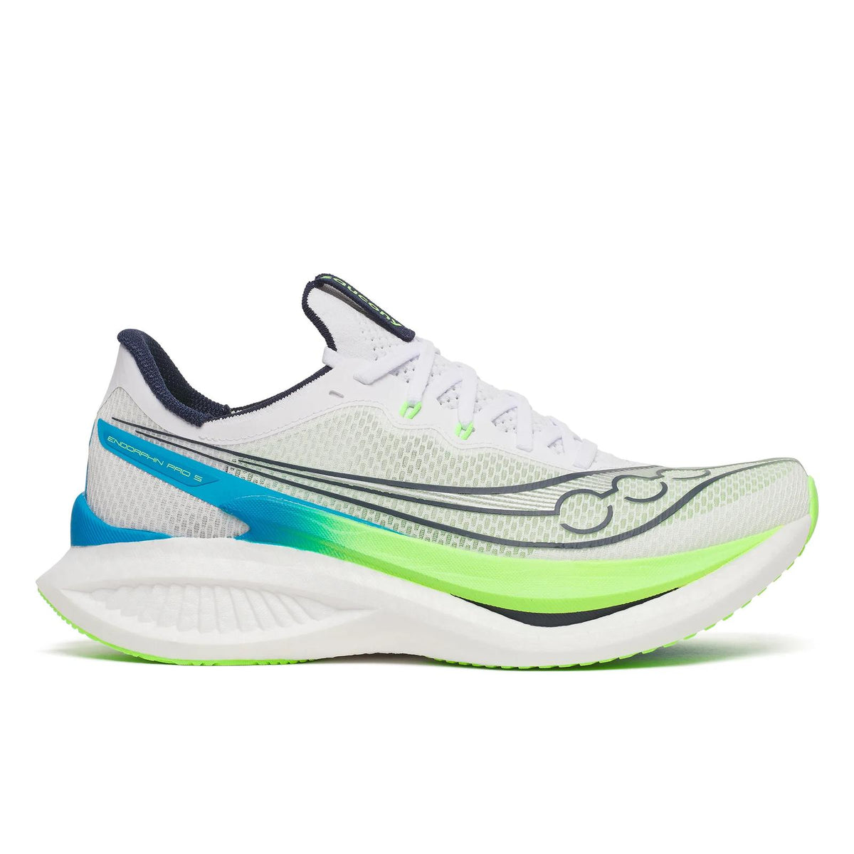 Men's Saucony Endorphin Pro 5 in White/Slime