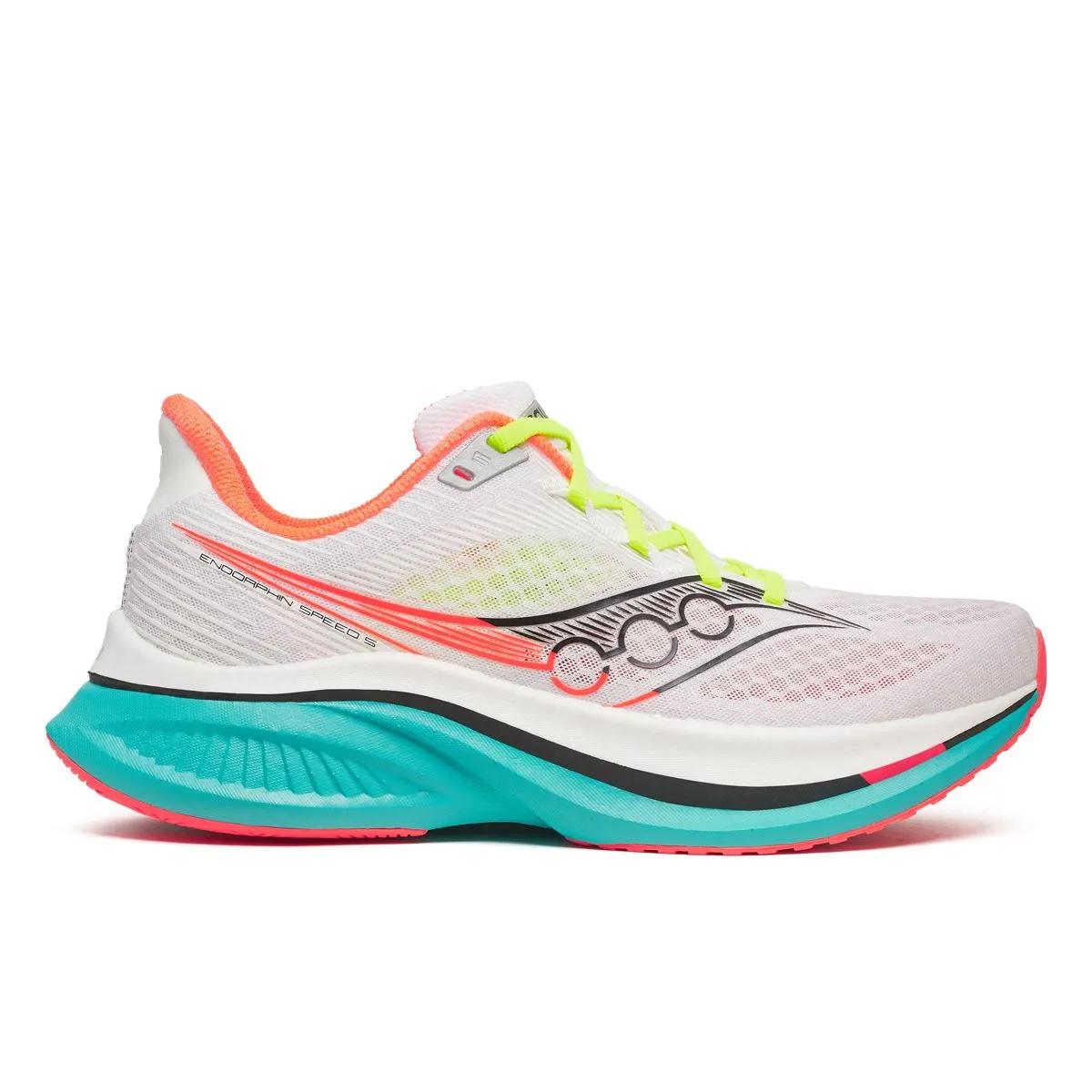 Women's Saucony Endorphin Speed 5 - White/ Mutant