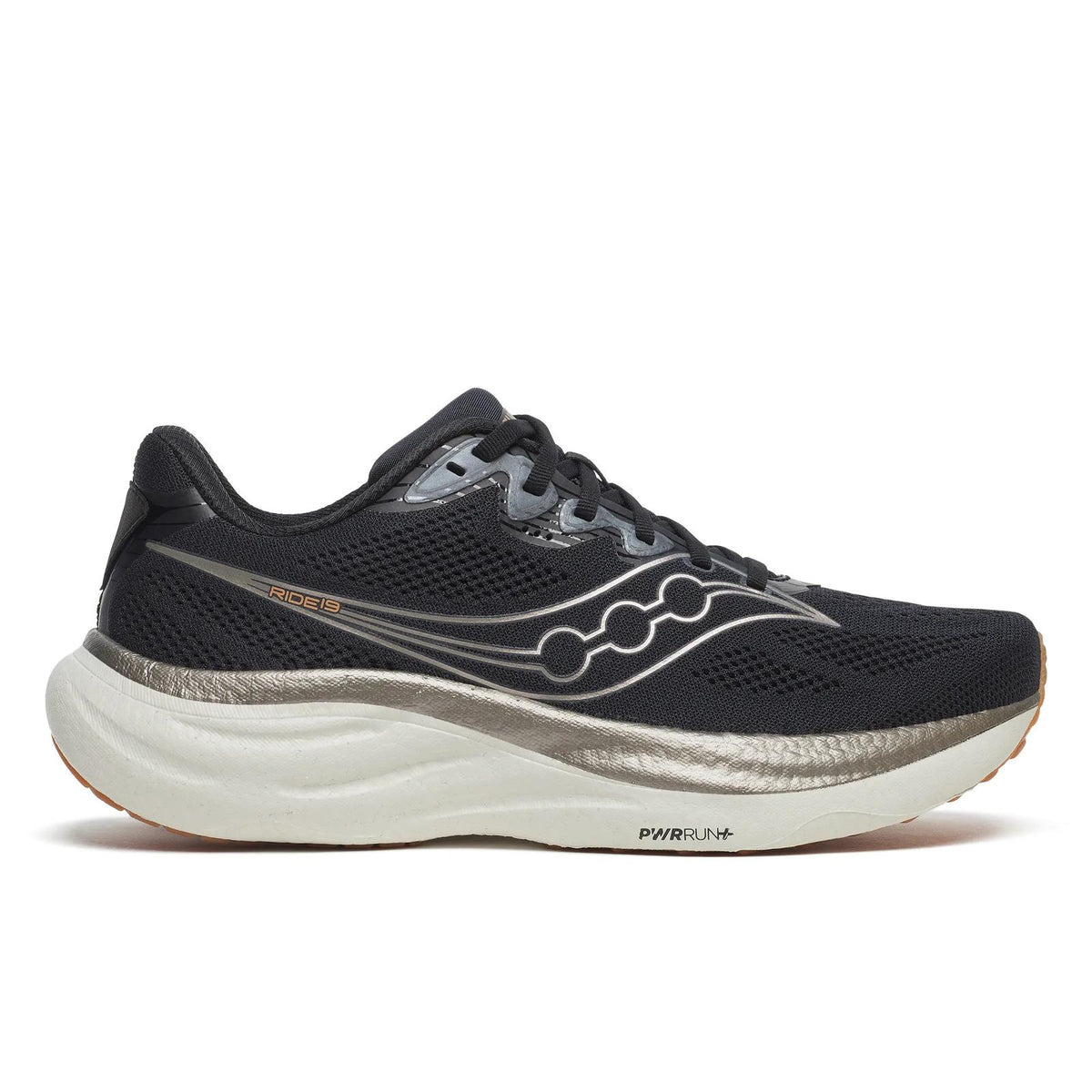 Men's Saucony Ride 19 - Black/Pewter