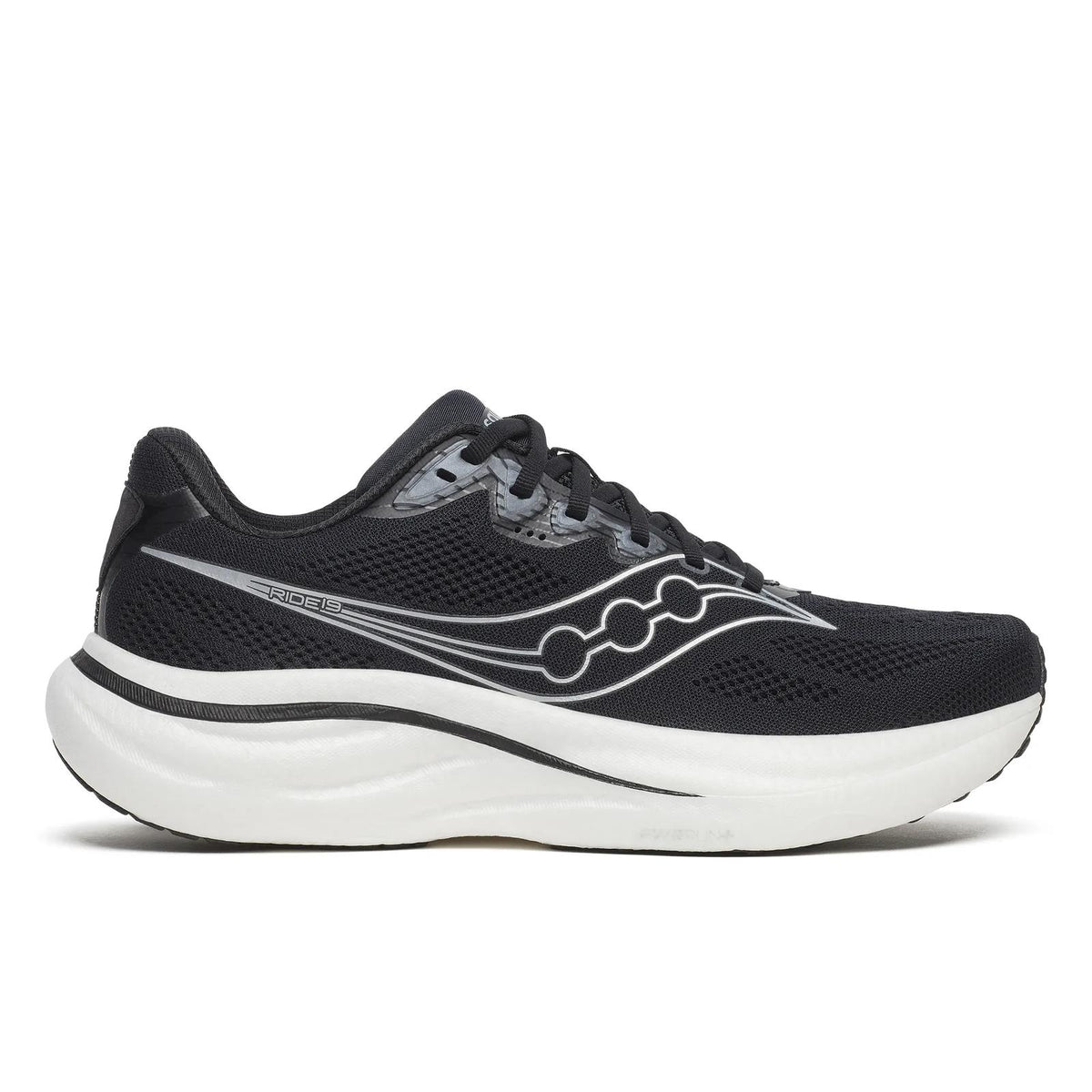 Men's Saucony Ride 19 - Black/Silver
